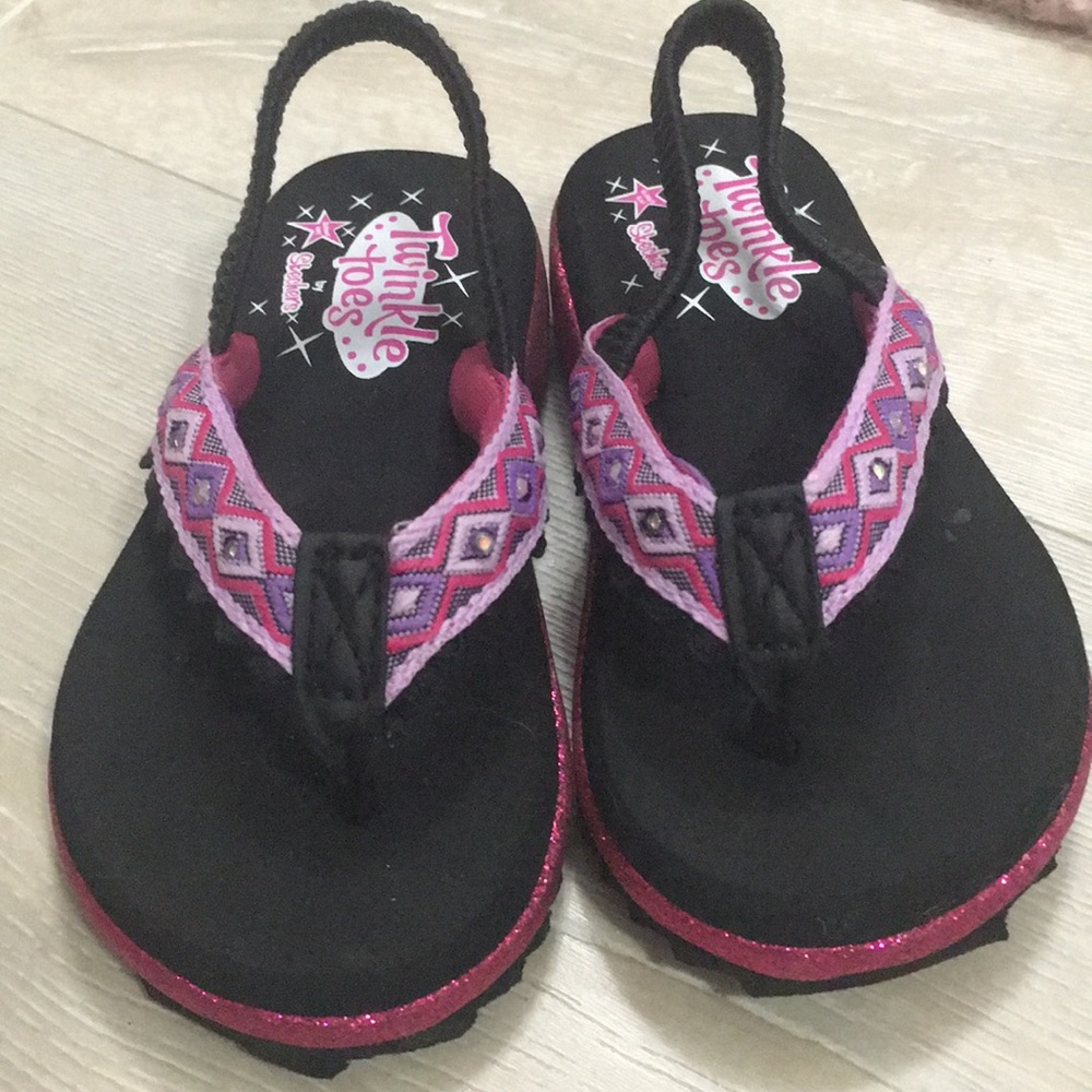 Toddler Girls Sketchers Twinkle Toes Flip Flops